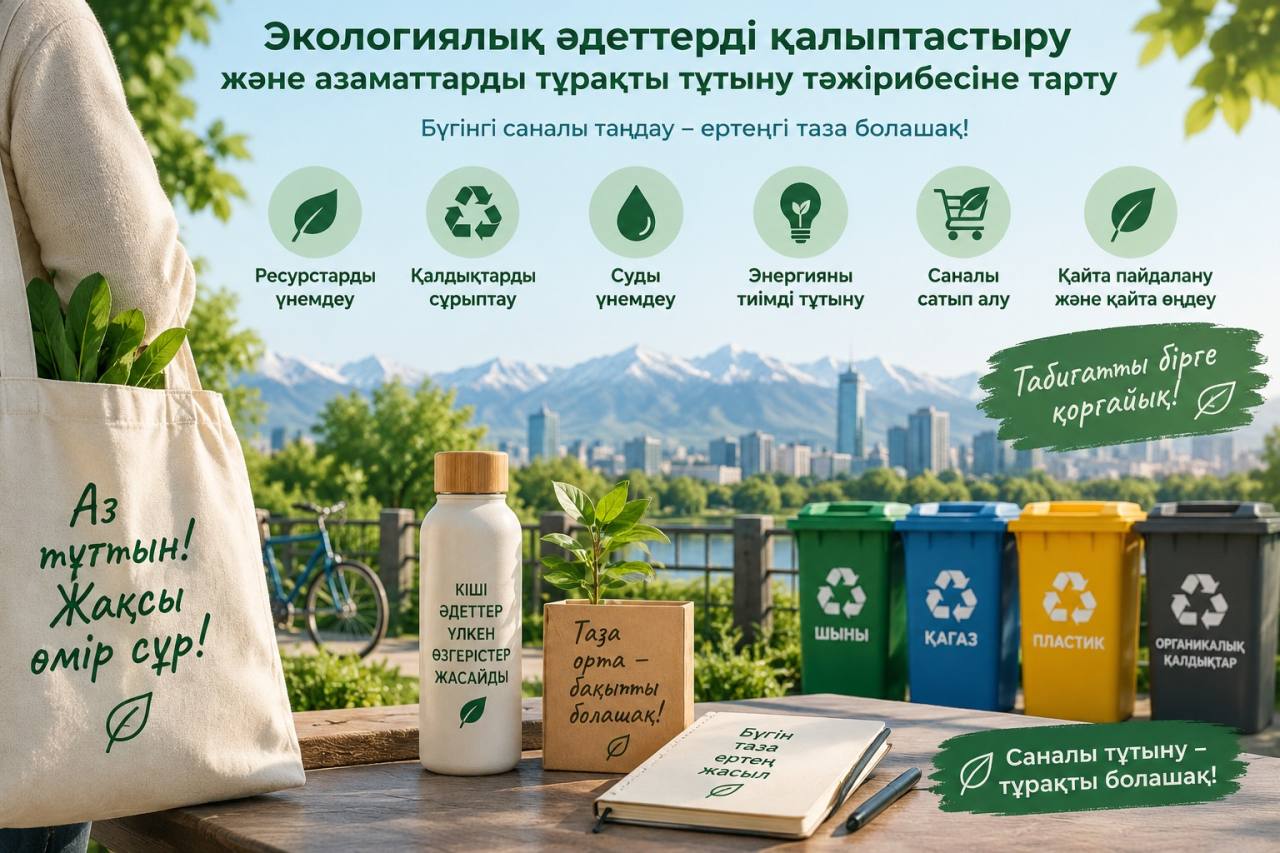 Экологиялық әдеттерді қалыптастыру және азаматтарды тұрақты тұтыну тәжірибесіне тарту